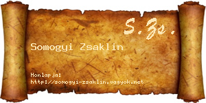 Somogyi Zsaklin névjegykártya